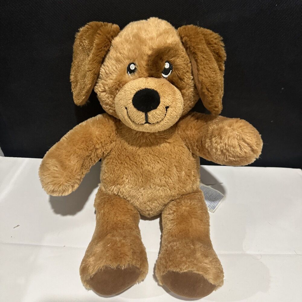 BUILD-A-BEAR BAB Brown and Tan Puppy Dog Plush with Eye Patch 16" Floppy Ears